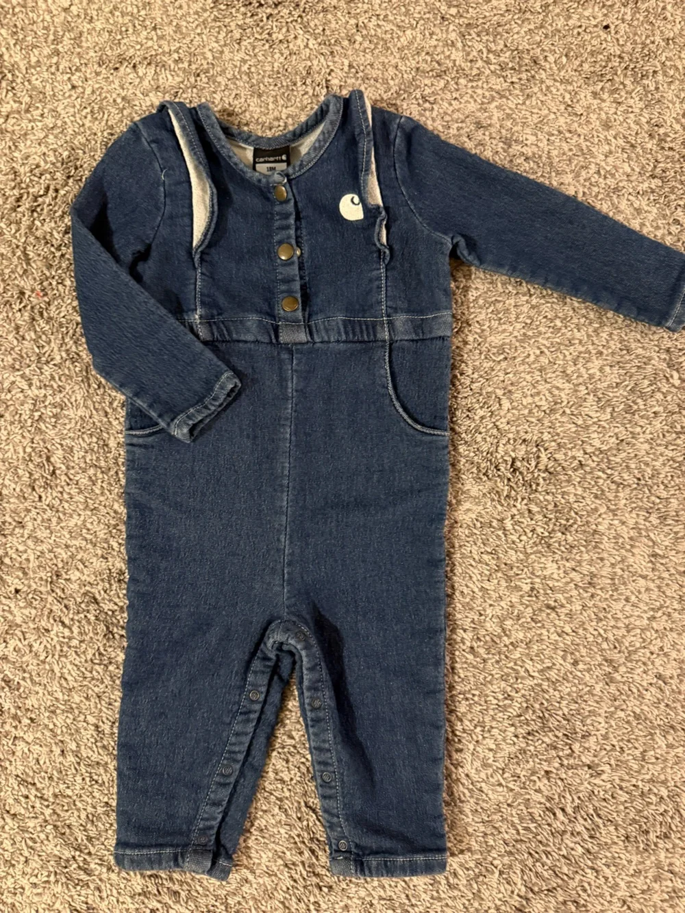 Carhartt Dark Blue Denim toddler  Overalls Jumpsuit
